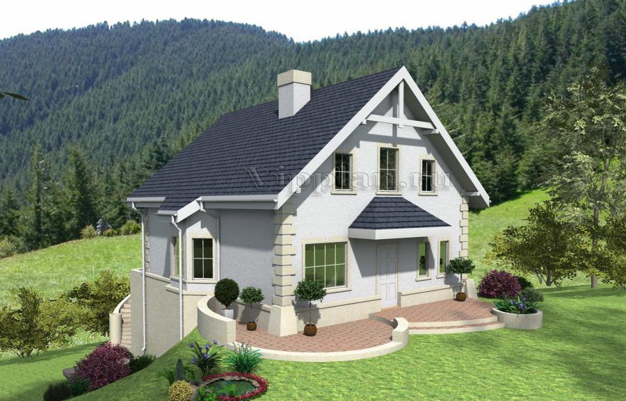 Одноэтажный дом с мансардой